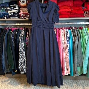 SHEIN navy pinstriped maxi dress size S/ US 4